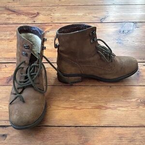 Ugg suede lace up winter boots